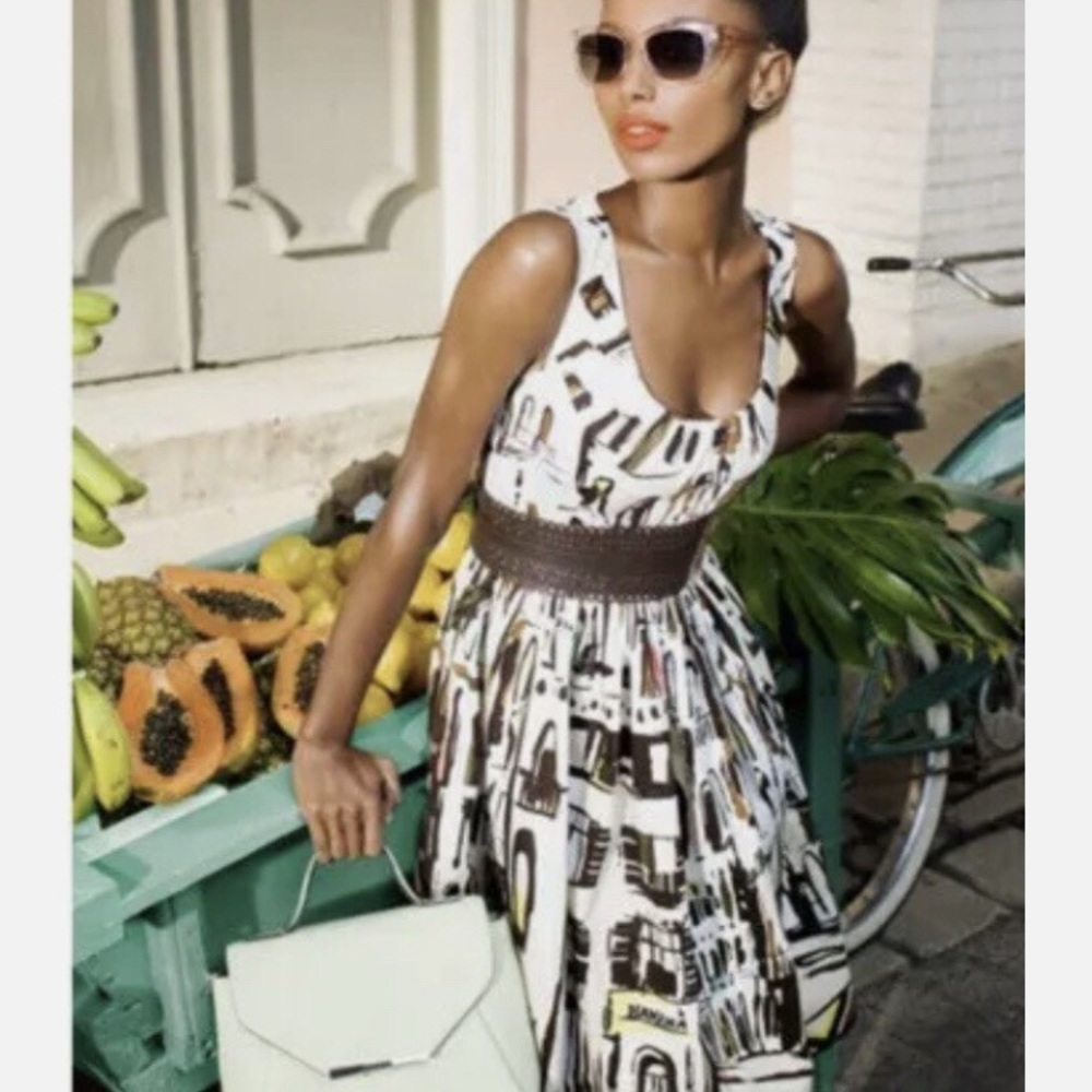 KATE SPADE Havana Cuban Dress Fit Flare 8 EUC